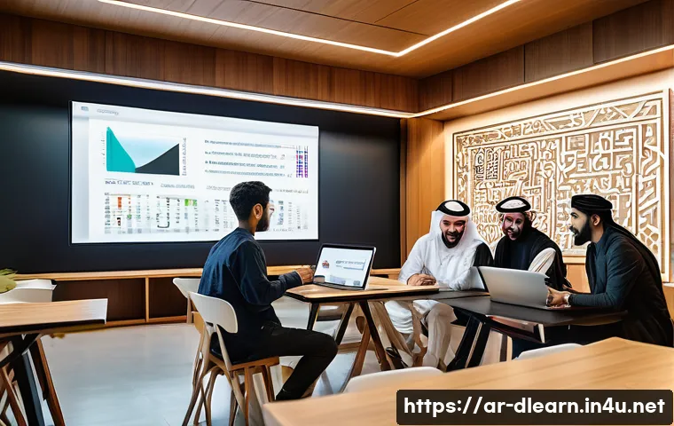 디지털 교육의 효율적인 방법 - **A vibrant, bustling scene of a modern online learning hub:** "A brightly lit digital workspace, sh...